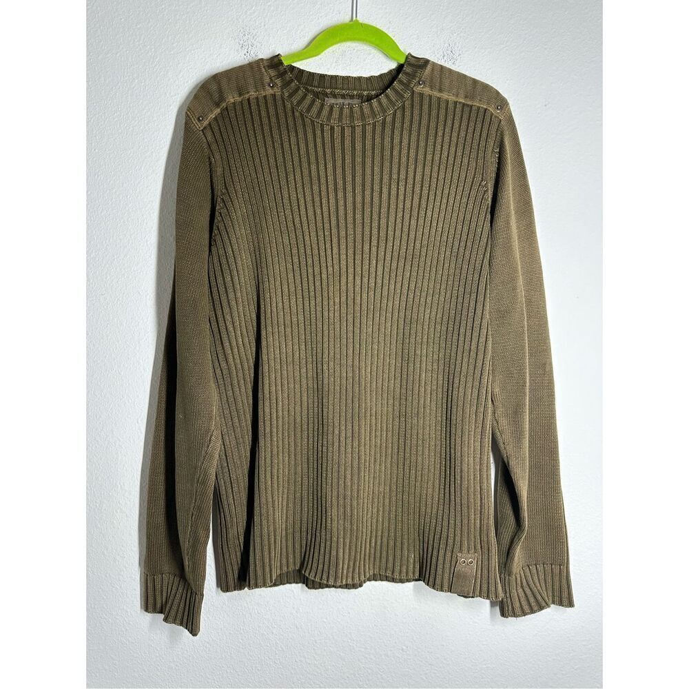 Rare Jules Men’s Brown Cotton Knit Sweater Acid Wash Size XL See Description